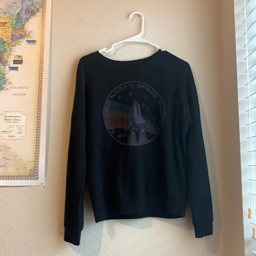 Women’s Black Retro NASA Long Sleeve